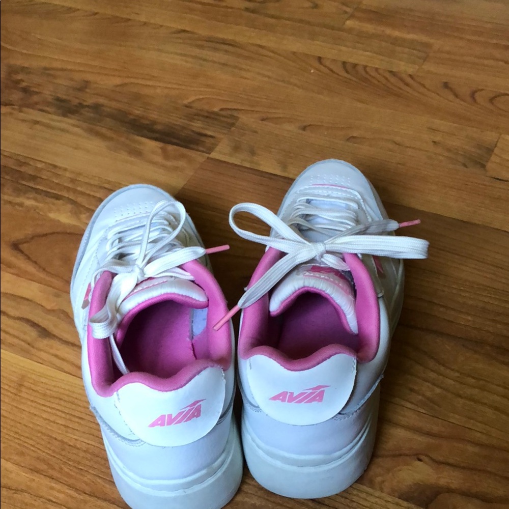 Avia White and Pink Athletic Sneakers